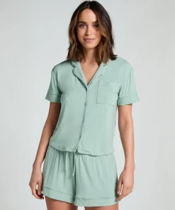 Kurzärmelige Jersey-Jacke Essential - Grün