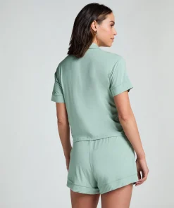 Kurzärmelige Jersey-Jacke Essential - Grün