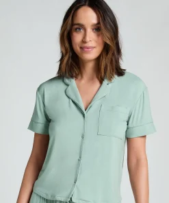 Kurzärmelige Jersey-Jacke Essential - Grün