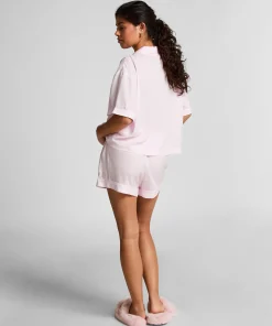 Kurzärmelige Pyjama-Jacke - Rosa