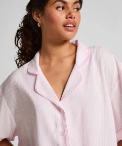 Kurzärmelige Pyjama-Jacke - Rosa