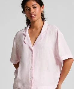 Kurzärmelige Pyjama-Jacke - Rosa