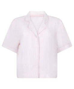 Kurzärmelige Pyjama-Jacke - Rosa