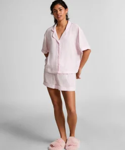 Kurzärmelige Pyjama-Jacke - Rosa