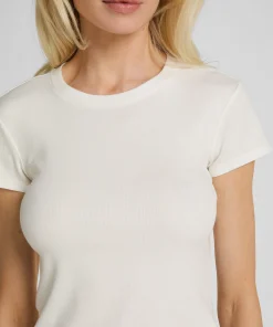 Kurzärmeliges Pyjama-Oberteil - Weiß
