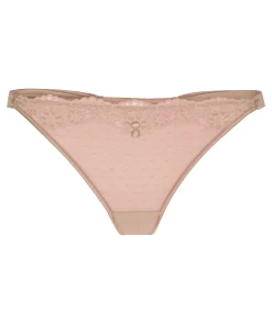 Laila String mit hohem Beinausschnitt - Braun