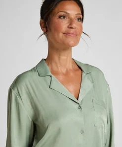 Langarmjacke Satin Ayla - Grün
