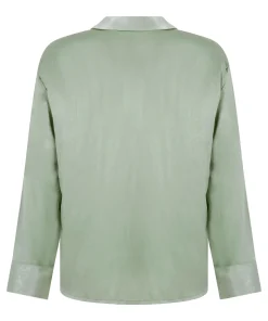 Langarmjacke Satin Ayla - Grün