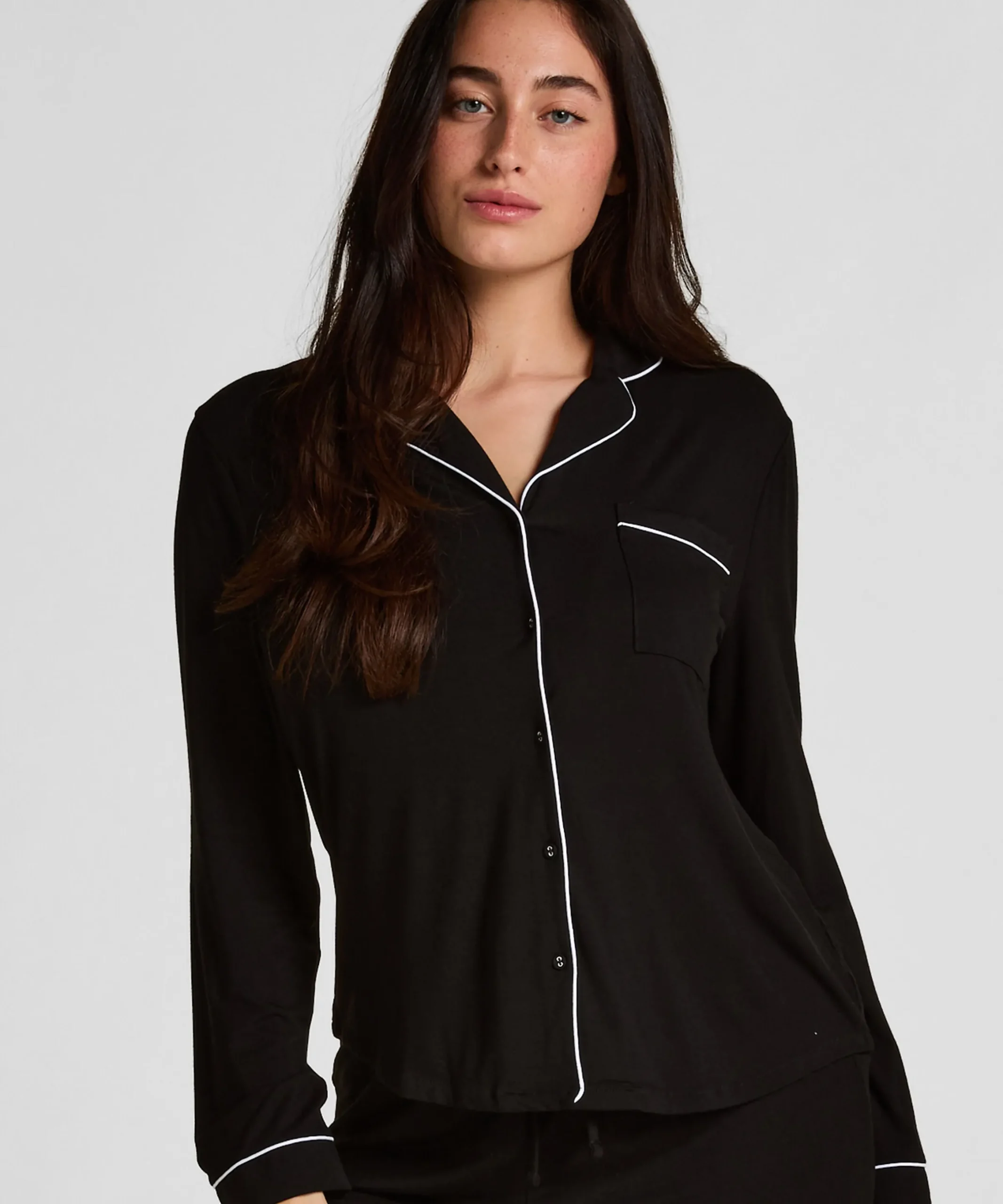 Langärmelige Jersey-Jacke Essential - Schwarz