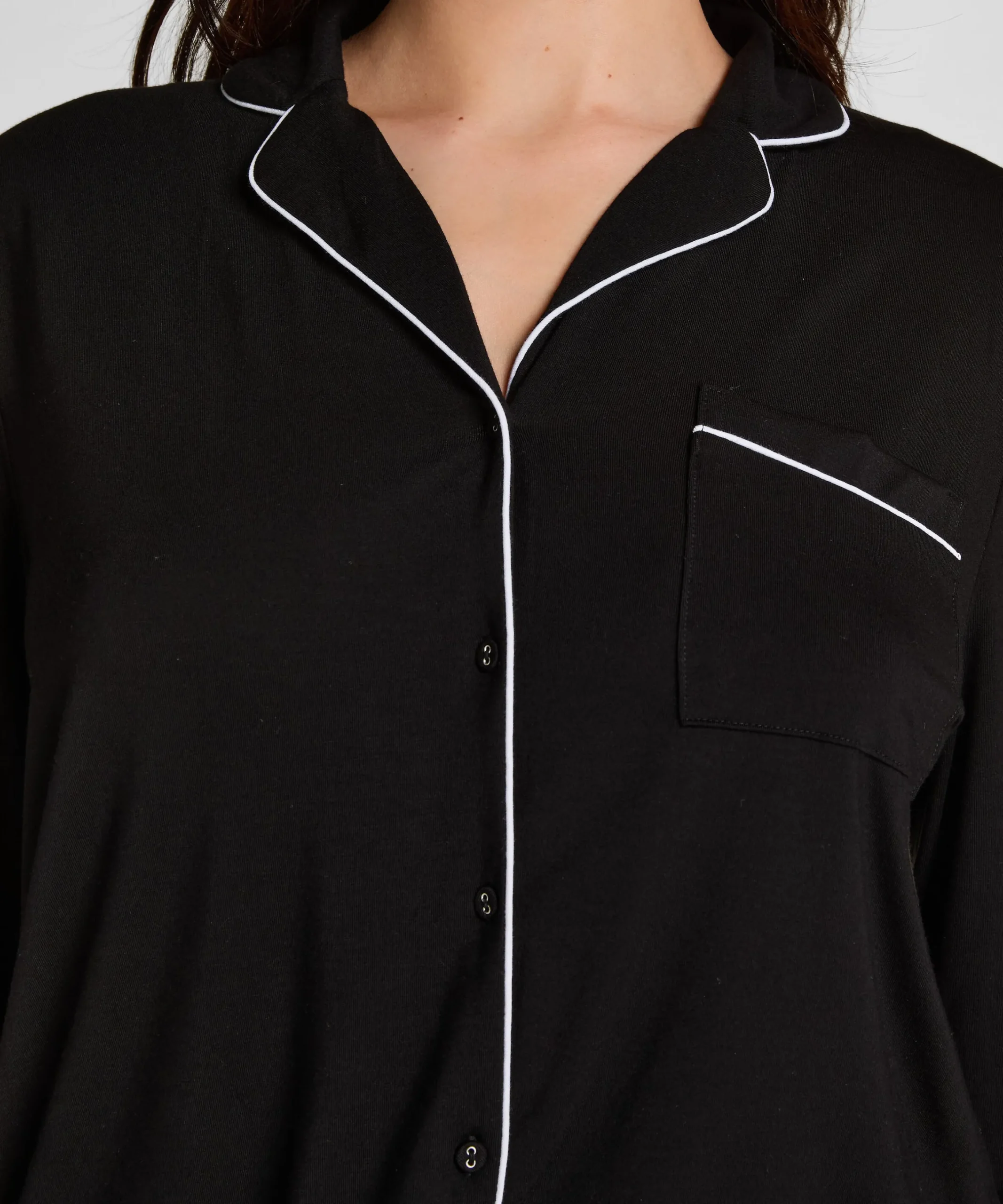 Langärmelige Jersey-Jacke Essential - Schwarz