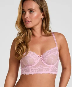 Longline-BH mit Bügel ohne Polsterung Camellia - Rosa