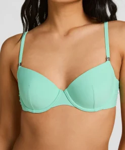 Luxuriöses Bügel-Bikini-Top mit Polsterung - Grün