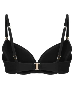 Luxuriöses Bügel-Bikini-Top mit Polsterung - Schwarz