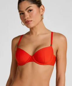Luxuriöses Bügel-Bikini-Top mit Polsterung - Rot