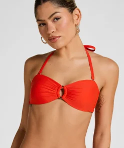Luxus Bandeau Bikini-Top - Rot