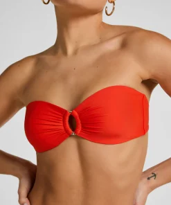 Luxus Bandeau Bikini-Top - Rot