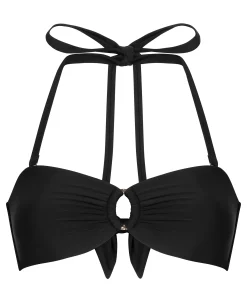 Luxus Bandeau Bikini-Top - Schwarz