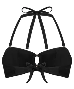 Luxus Bandeau Bikini-Top - Schwarz