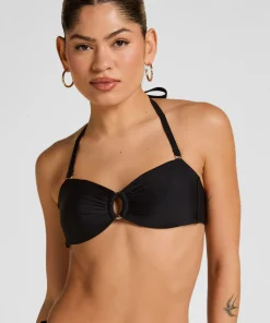 Luxus Bandeau Bikini-Top - Schwarz