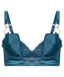 Marjolein Vorgeformter Longline-Bügel-BH - Blau