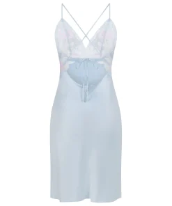 Miri Satin-Negligé - Blau
