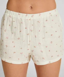 Musselin-Shorts - Weiß