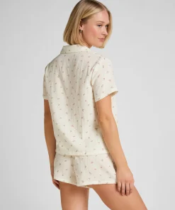 Musselin-Shorts - Weiß