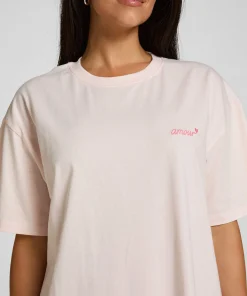 Nachthemd mit Rundhalsausschnitt - Rosa