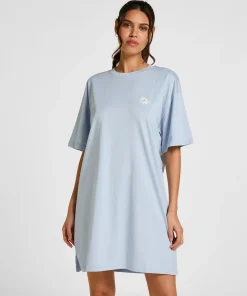 Nachthemd mit Rundhalsausschnitt - Blau