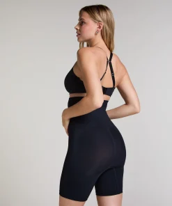 Nahtloser korrigierender Thigh Slimmer - Schwarz