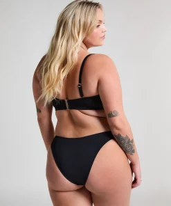 Neopren Bandeau Bikinioberteil - Schwarz