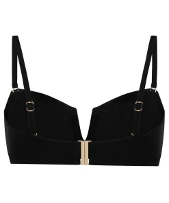 Neopren Bandeau Bikinioberteil - Schwarz