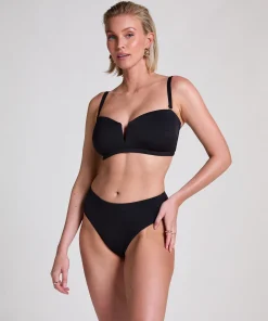 Neopren Bandeau Bikinioberteil - Schwarz