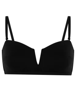 Neopren Bandeau Bikinioberteil - Schwarz