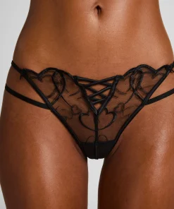 Olivia Brazilian mit hohem Beinausschnitt - Schwarz