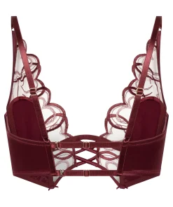Olivia Unwattierter Longline-Bügel-BH - Rot