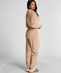 Onesie Cable mit Reißverschluss - Beige
