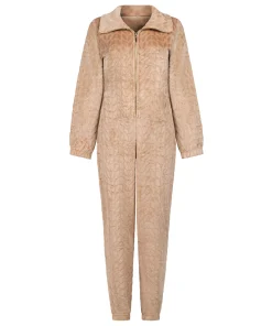 Onesie Cable mit Reißverschluss - Beige
