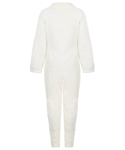 Onesie Cable mit Reißverschluss - Weiß