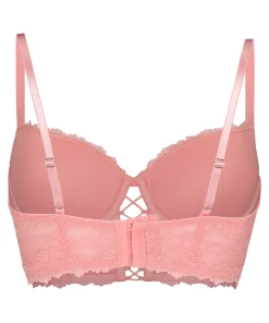 Padded Underwired Longline Bra Aveline - Rosa