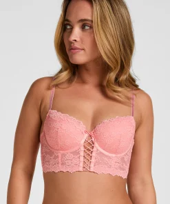 Padded Underwired Longline Bra Aveline - Rosa