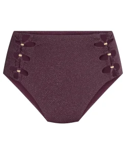 Panama High-Waist Bikinihose - Lila