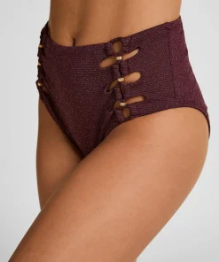 Panama High-Waist Bikinihose - Lila