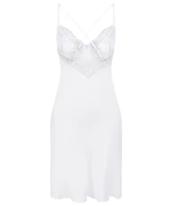 Peonie Slipdress Satin - Weiß