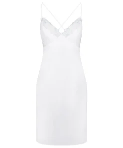 Peonie Slipdress Satin - Weiß