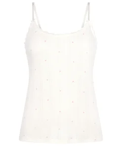 Pointelle-Camisole - Weiß