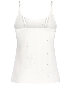 Pointelle-Camisole - Weiß