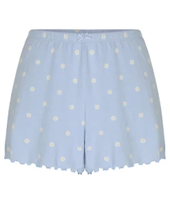 Pointelle-Shorts - Blau