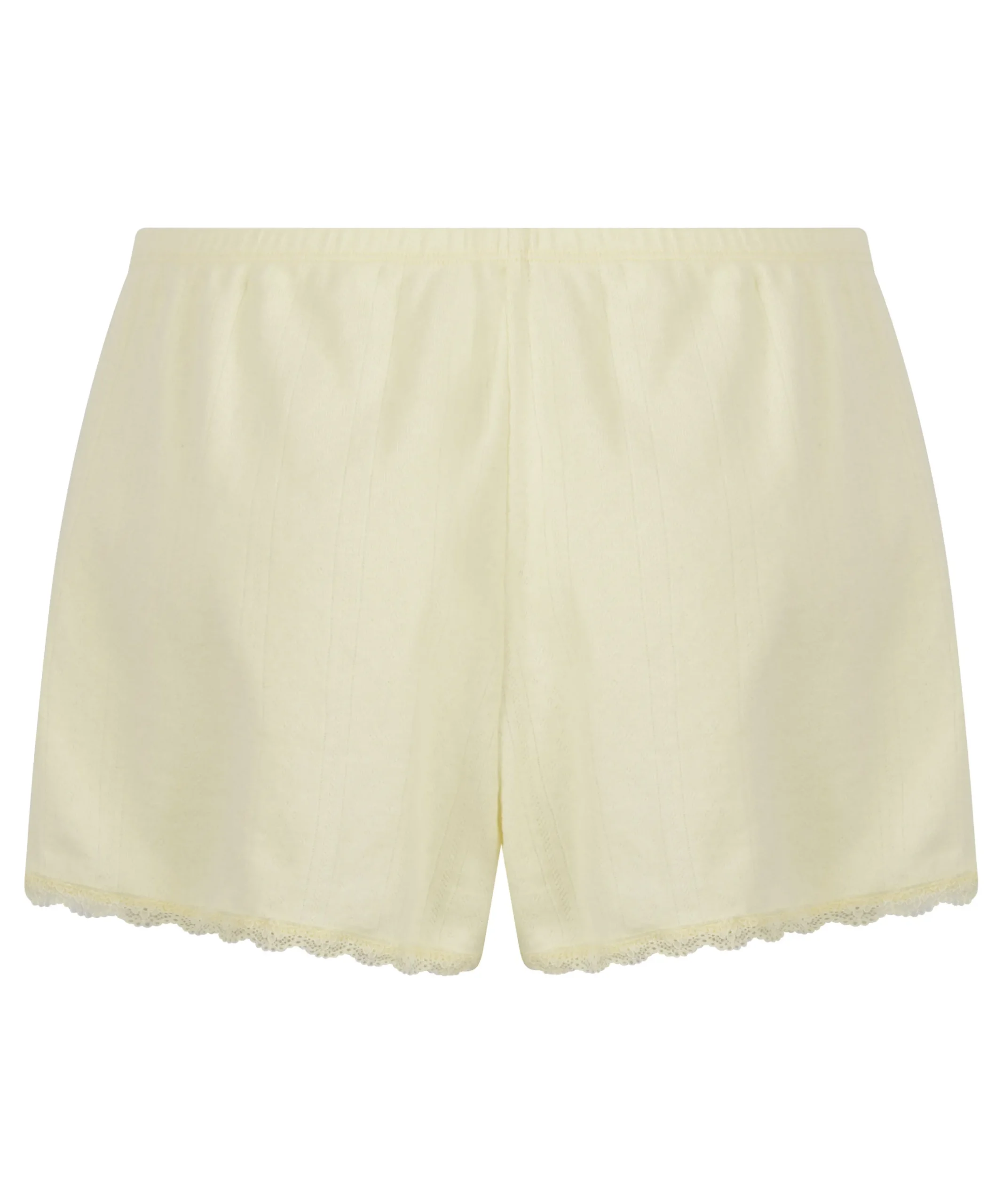 Pointelle-Shorts - Gelb