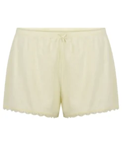 Pointelle-Shorts - Gelb